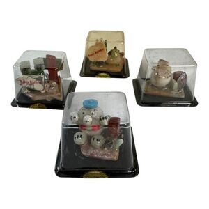 Gemcrafts Happy Birthday Snail Figurines Set Of 4 Gift Decor Gemstone Craft